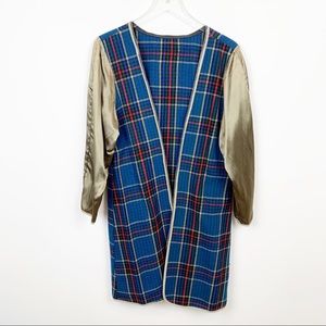 Vintage | Unique Plaid Wool Topper Coat Jacket
